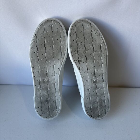 FRYE Gia Low Lace White Leather Sneakers Shoes Size 7.5 - Picture 9 of 12